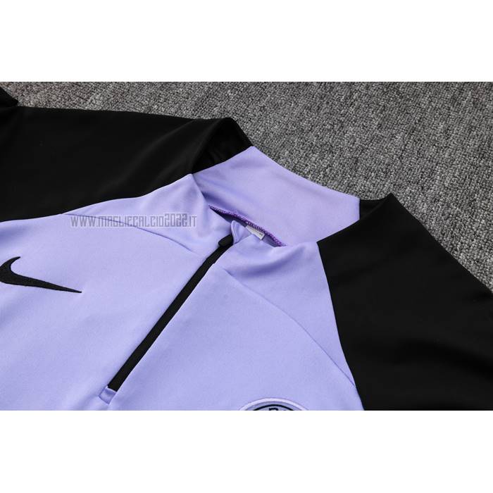 Tuta da Track de Felpa del Paris Saint-Germain 2023-2024 Viola Claro